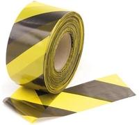 Signalétique.biz France - Ruban Balisage de Chantier - Rubalise Plastique Jaune et Noir - En Rouleau - 50 mm x 100 m