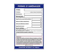 Signalétique.biz France - Signalétique.biz - Panneau Permis d'Aménager + Feutre - Akylux 80x120 cm Anti-UV Sans Œillets