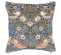 Signare Housse de Coussin carrée Double Face Tapisserie 18" x 18"/ 45cm x 45cm (Pas de Rembourrage) William Morris Fraise Voleur Bleu (Strawberry Thief Blue)