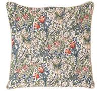 Signare Housse de Coussin carrée Double Face Tapisserie 18" x 18"/ 45cm x 45cm (Pas de Rembourrage) William Morris Fraise Voleur Bleu (Golden Lily)