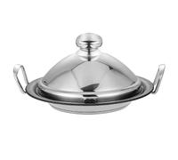 Signature Marmite à Tajine en Acier Inoxydable 30cm avec Couvercle Dôme Vapeur Argent