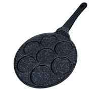 Signature – Poêle à pancakes pour 7 personnes – Revêtement antiadhésif minéral noir
