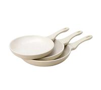 Signature Set de 3 Poêles 20 / 24 / 28cm avec Revêtement Minéral Antiadhésif Beige