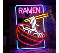Signe de néon LED coloré japonais Ramen Sushi Dumpling lampe décorative éclairer Signe pour la boutique de dessert Restaurant Bar Cuisine Art de la maison Décor mural