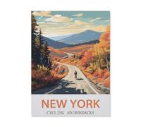 Signe Métal Vintage，Cyclisme dans les Adirondacks, New York