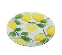 Signes Grimalt - Assiette en verre avec motif citron pour la décoration et le service en cuisine