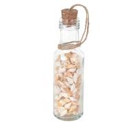 SIGNES GRIMALT Bouteille Décorative en Verre avec Coquillages - Style Bord de Mer et Marin - 16 cm