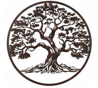 SIGNES GRIMALT Décoration Murale Arbre de Vie en Métal - Sculpture Murale Ronde Style Nature - Ø 60 cm