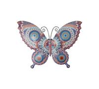 SIGNES GRIMALT Décoration murale papillon orange et bleu en métal 30 cm