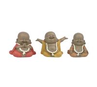 Signes Grimalt - ORIGIN Home Decor Bouddha 3U Bouddhas Gris Bouddha Figure 20x15x10cm
