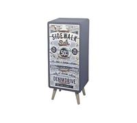 SIGNES GRIMALT Petit Meuble déco en bois - Bois MDF - 76 x 38.5 x 30 cm - Livré monté