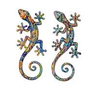 SIGNES GRIMALT Set 2 Geckos en Résine, Déco murale ou à poser, Modèle Tropik, H 20,5 cm