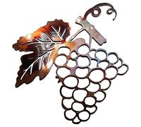 Signes Muraux En Métal D'illustration de Raisin, Décor de Sculpture En Fer Vintage, Silhouette de Mur de Boisseau de Raisin 3D Moderne, Décoration de Salle de Mur À la Maison ( Size : 13.8IN/35cm )