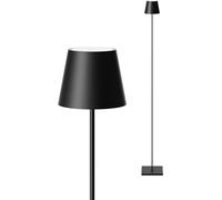 SIGOR Nuindie Lampadaire LED sur batterie à intensité variable pour l'intérieur et l'extérieur, IP54, résistant aux éclaboussures, hauteur 120 cm, rechargeable avec USB-C, autonomie de 12 h, noir nuit