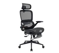 SIHOO B100 Pro Chaise Bureau Maille, Support Dorsal Double Adaptatif, Noir | Repose-Pieds Pliable, Accoudoirs 4D Rabattables 360°, Appui-Tête 3D Large, Double Dossier Aéré, 3 Inclinaisons, Confort Salon