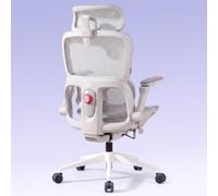 SIHOO B300 Pro Chaise Ergonomique, Support Lombaire Adaptatif, Blanc | Accoudoirs 6D Rotatifs et Rabattables, Appui-Tête 3D Large, Maille Aérée, Inclinaison à 135°, Dossier Haut