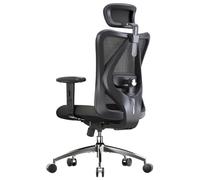 SIHOO Chaise de Bureau Ergonomique, Chaise Pivotante Haut Dossier avec Appui-tête & Support Lombaire Réglables, Chaise Exécutive Confort pour Ordinateur, Noir