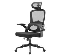 SIHOO Chaise de Bureau Ergonomique en Mesh, Dossier Haut avec Accoudoirs 3D et Soutien Lombaire, Fauteuil Pivotant pour Ordinateur - Noir
