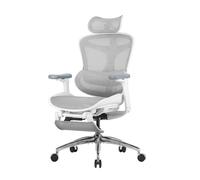 Sihoo Doro C300 Chaise de bureau ergonomique avec accoudoirs 3D ultra doux, soutien lombaire dynamique, dossier réglable avec repose-pieds (Blanc)
