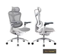 Chaise de bureau ergonomique SIHOO Doro C300 Pro - Support lombaire auto-ajustable, Accoudoirs 5D, Dossier en Maille - Blanc