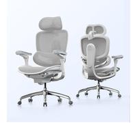 SIHOO Doro C300 Pro V2 Chaise de Bureau, Soutien Adaptatif Complet, Gris | Accoudoirs 8D, Maille Respirante, Inclinaison à 135°, Dossier Haut, Pour de Longues Sessions de Travail