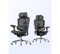 SIHOO Doro C300 V2 Fauteuil de Bureau Ergonomique avec Double Support Lombaire Dynamique et Accoudoirs 6D Coordonnés - Réglable pour Home Office et Gaming, Noir
