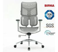 Chaise ergonomique SIHOO Doro S100 - Double support lombaire dynamique - Accoudoirs 4D - Certifié BIFMA/SGS - Blanc