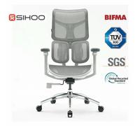 Sihoo Doro S100 Chaise de bureau ergonomique avec double soutien lombaire dynamique, dossier réglable sur 5 positions, accoudoirs coordonnés 4D, angle d’inclinaison max. 135°, convient pour le bureau