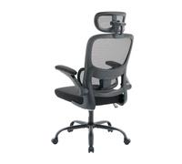 SIHOO Fauteuil de Bureau Ergonomique, Accoudoirs 2D Rabattables, Noir | Soutien Lombaire Dynamique 3D, Appui-Tête Large 3D, Dossier Respirant, Assise Haute Résilience, Inclinaison 120° ou 130°