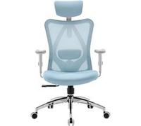 SIHOO M18 Fauteuil de Bureau Ergonomique, soutien lombaire, accoudoirs réglables, 150kg max. Bleu Bleu