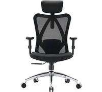 SIHOO M18 Fauteuil de Bureau Ergonomique, soutien lombaire, accoudoirs réglables, 150kg max. Noir Noir