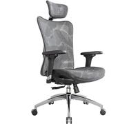 SIHOO M57 Chaise ergonomique - Accoudoirs 3D & support lombaire réglable - Mesh haute qualité - 150 kg max - Réglable en hauteur (8 cm) - 3 inclinaisons (110°/116°/126°) - Certifié SGS/BIFMA - Gris fo