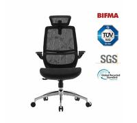 Chaise de bureau ergonomique SIHOO M59AS - Accoudoirs 3D réglables - Double dossier avec support lombaire - Maille haute qualité - Certifié BIFMA/SGS