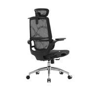 SIHOO M59AS Chaise Ergonomique, Support Lombaire Adaptatif, 150 kg, Noir | Accoudoirs 3D Rabattables, Toute Maille Aérée, Base Alu Renforcée, Soutien Actif, Double Dossier