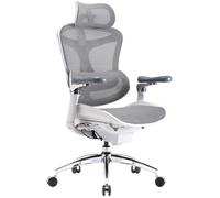 SIHOOC300Pro Chaise de Bureau Ergonomique Avec Accoudoirs,Support Lombaire Dynamique,Profondeur D'assise et Dossier Réglables Blanc