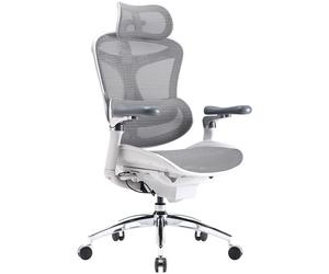 SIHOOC300Pro Chaise de Bureau Ergonomique Avec Accoudoirs,Support Lombaire Dynamique,Profondeur D'assise et Dossier Réglables Blanc