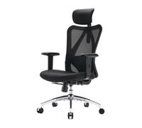 SIHOO M18 Fauteuil de Bureau,avec Support Lombaire et accoudoir réglable,Noir Noir G