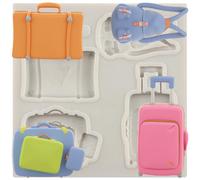 Sijiangmold Sac, valise moule en silicone fondant moules style baroque fioritures cadre moule pour cupcake toppers gâteau décoration bonbons chocolat caoutchouc pâte polymère argile set de