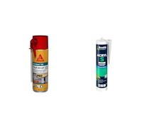 SIKA Boom 128 Tout en un, Mousse polyuréthane expansive Spécial Petit Format : Expansion 11L & BOSTIK - 310.11418 - Mastic Acryl S Maconnerie/Peinture - 310 ml - Blanc