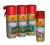 SIKA Boom 128 Tout en un, Mousse PU expansive Spécial Moyen Format Lot de 3x400ml : Expansion 20L, Blanc & Boom 128 Tout en un, Mousse polyuréthane expansive Spécial Petit Format: Expansion 11L, Blanc