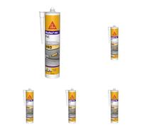 SIKA - Collage de plastiques sur supports poreux et non-poreux - Sikaflex-141 PVC Blanc - Tous plastiques - Intérieur et Extérieur - Résiste aux intempéries - Peut être peint - 290ml (Lot de 5)