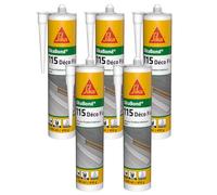 SIKA Colle acrylique, Blanc Cassé, 290 ml (Lot de 5)