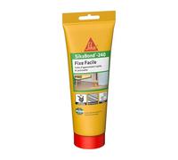 SIKA - Colle acrylique d’agencement - SikaBond-240 Fixe Facile, Blanc, 260g | Intérieur et extérieur abrité - Multi-support - Maintien immédiat - Tube