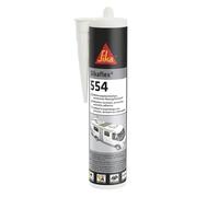 Sika Colle de montage - Sikaflex-554 noir - Idéal pour les grands composants et une charge dynamique élevée - Résistant au vieillissement et aux intempéries - 300 ml