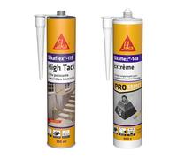 SIKA - Colle polyuréthane puissante - Pour fixation d'objets lourds - Intérieur et extérieur - Blanc - 300ml + Colle de fixation élévée à maintien immédiat - Intérieur et extérieur - Blanc - 290ml
