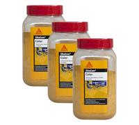 SIKA - Colorant en poudre pour ciment/chaux/plâtre - SikaCem Color Jaune - Couleur uniforme - Résistant aux UV - Ne modifie pas le temps de prise des mortiers - Dosage facile - 400g (Lot de 3)