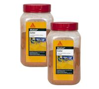 SIKA - Colorant en poudre pour ciment/chaux/plâtre - SikaCem Color Ocre - Couleur uniforme - Résistant aux UV - Ne modifie pas le temps de prise des mortiers - Dosage facile - 400g (Lot de 2)