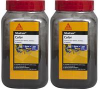 SIKA - Colorant - SikaCem Color noir - Colorant en poudre - Pour ciment, chaux et enduits - Résistant aux UV - 0,7 kg/bidon (Lot de 2)