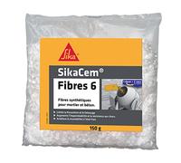 Sika Fibres microsynthétiques béton/mortier SikaCem Fibres-6 - Limite fissuration - Sac 150 g