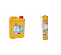 Sika Fixateur pour murs, Durcisseur de surfaces, antipoussière, sur murs poreux, Blanc, 2L & lex 11 FC Purform Blanc, Mastic, joint et collage multi-usages, mastic-colle multi-supports